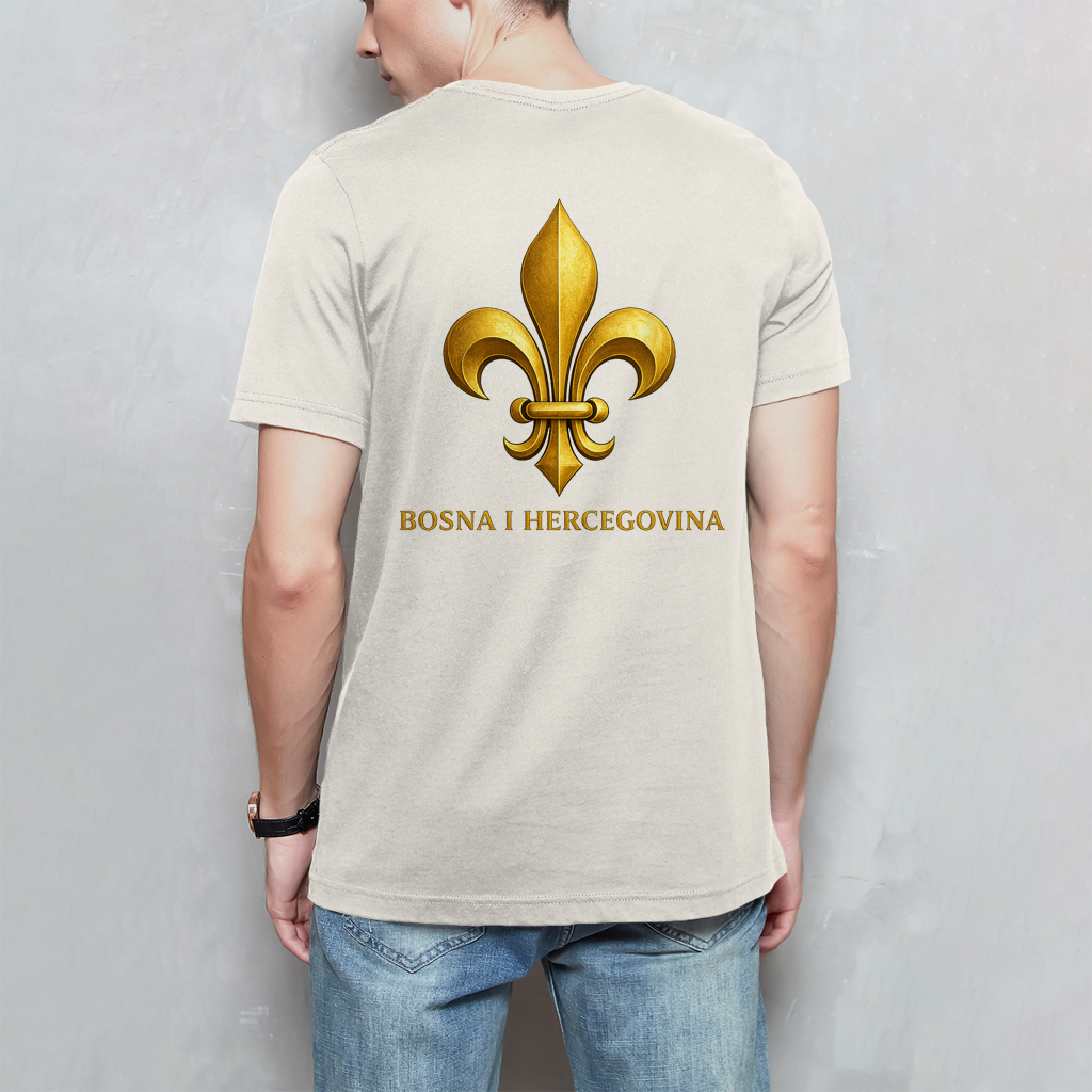 Herren T-Shirt Goldener Bosnischer Ljiljan