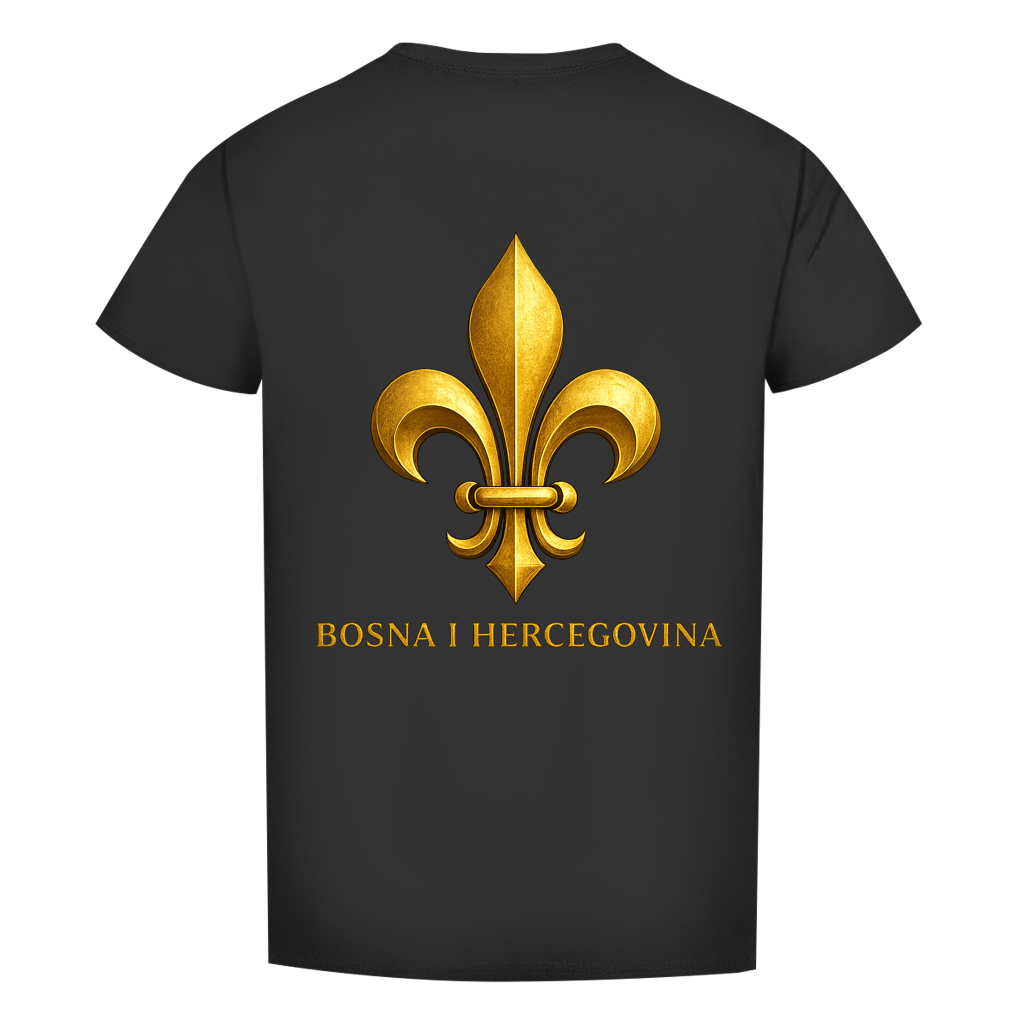 Herren Premium Bio T-Shirt Goldener Bosnischer Ljiljan