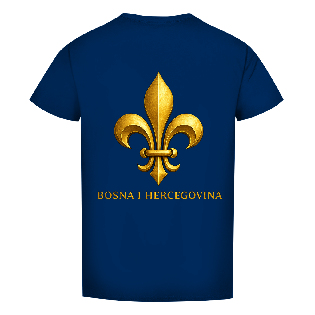 Herren Premium Bio T-Shirt Goldener Bosnischer Ljiljan