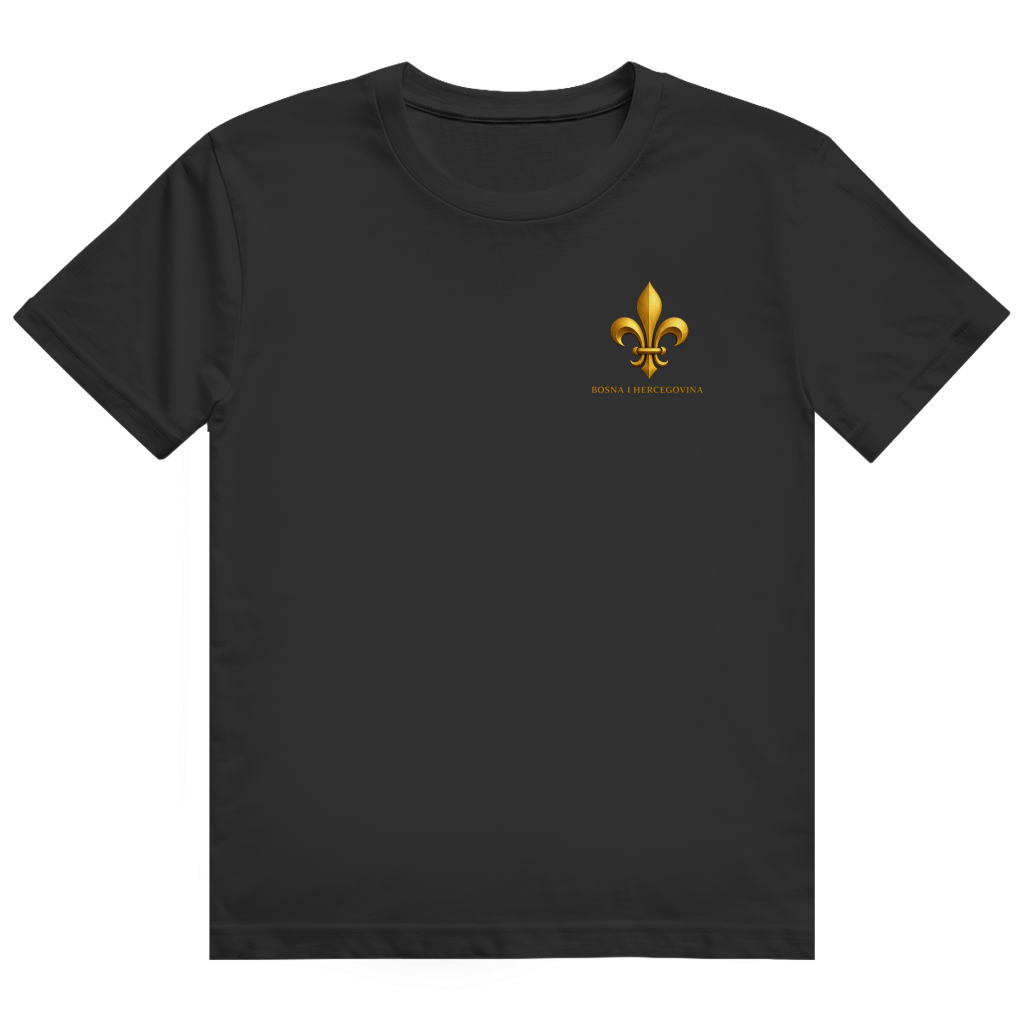 Herren Heavy Cotton T-Shirt Goldener Bosnischer Ljiljan
