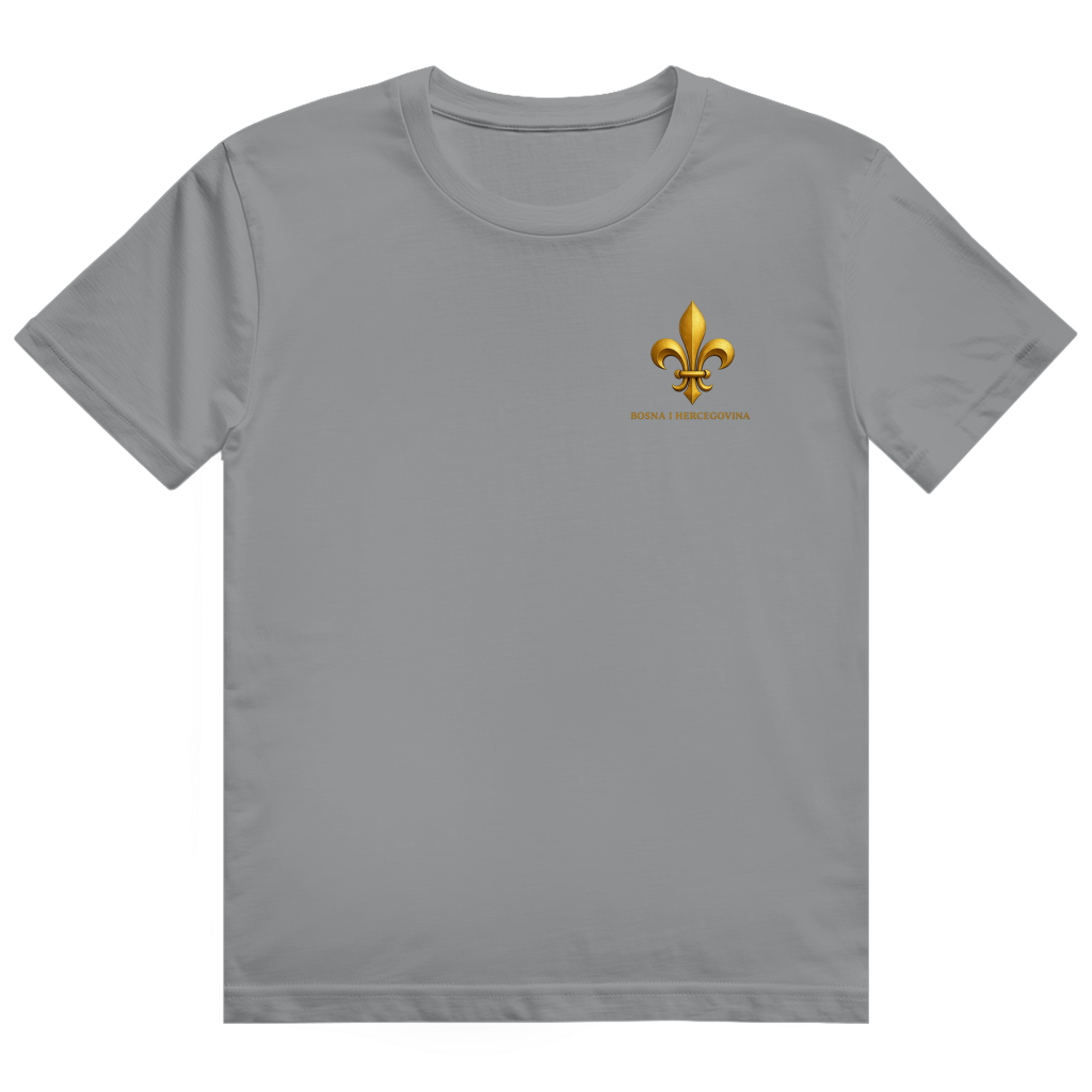 Herren Heavy Cotton T-Shirt Goldener Bosnischer Ljiljan