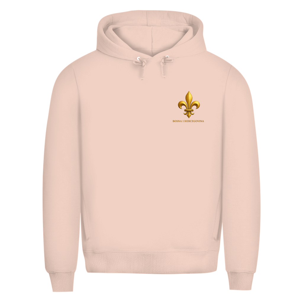 Herren Premium Bio Hoodie Goldener Bosnischer Ljiljan