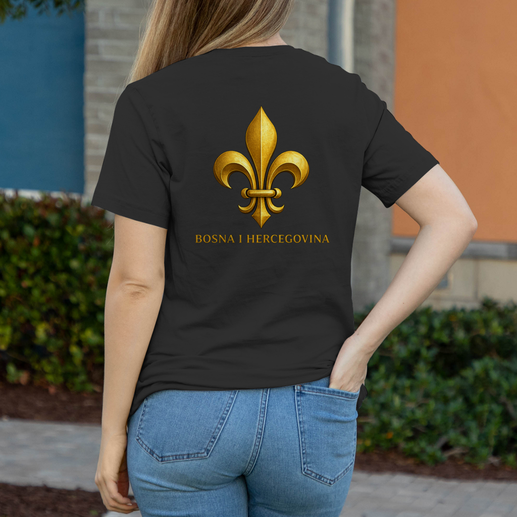 Damen T-Shirt Goldener Bosnischer Ljiljan
