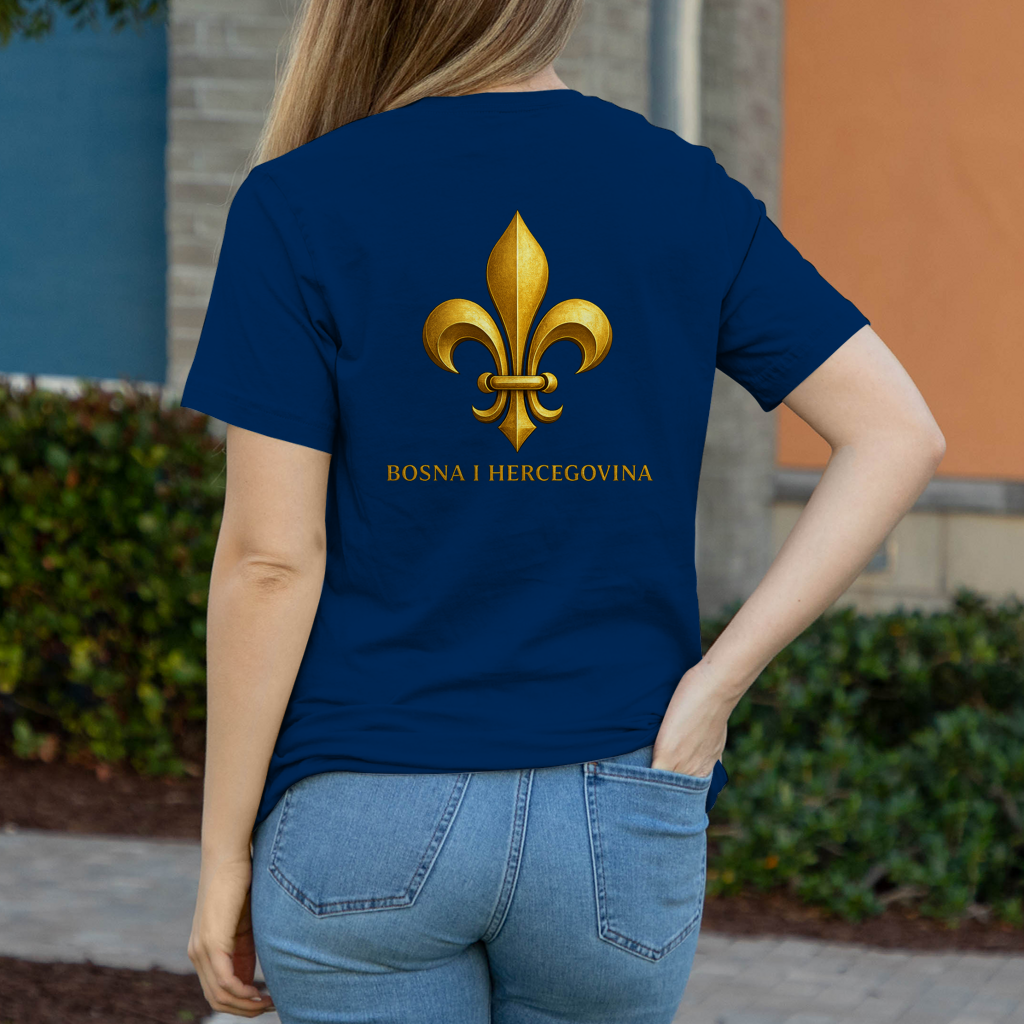 Damen T-Shirt Goldener Bosnischer Ljiljan