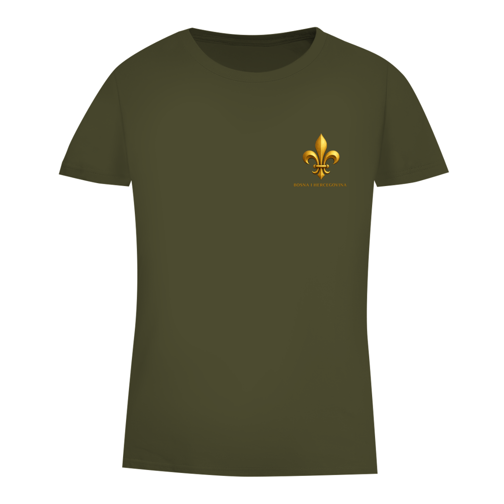 Damen Premium Bio T-Shirt Goldener Bosnischer Ljiljan