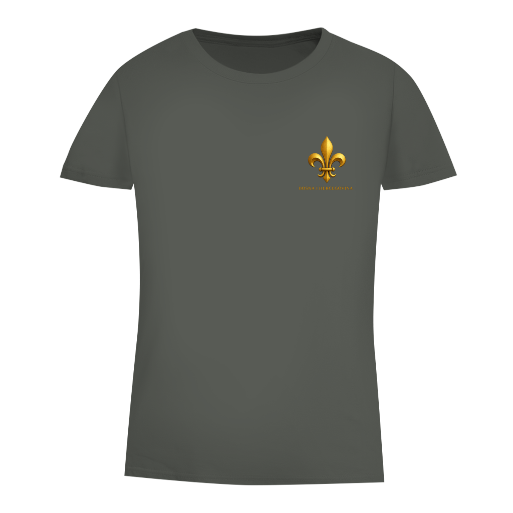 Damen Premium Bio T-Shirt Goldener Bosnischer Ljiljan