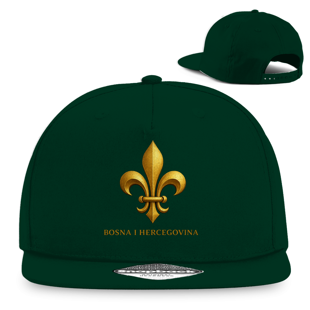 Snapback Rapper Cap Goldener Bosnischer Ljiljan