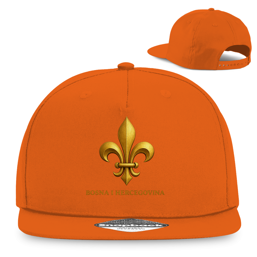 Snapback Rapper Cap Goldener Bosnischer Ljiljan