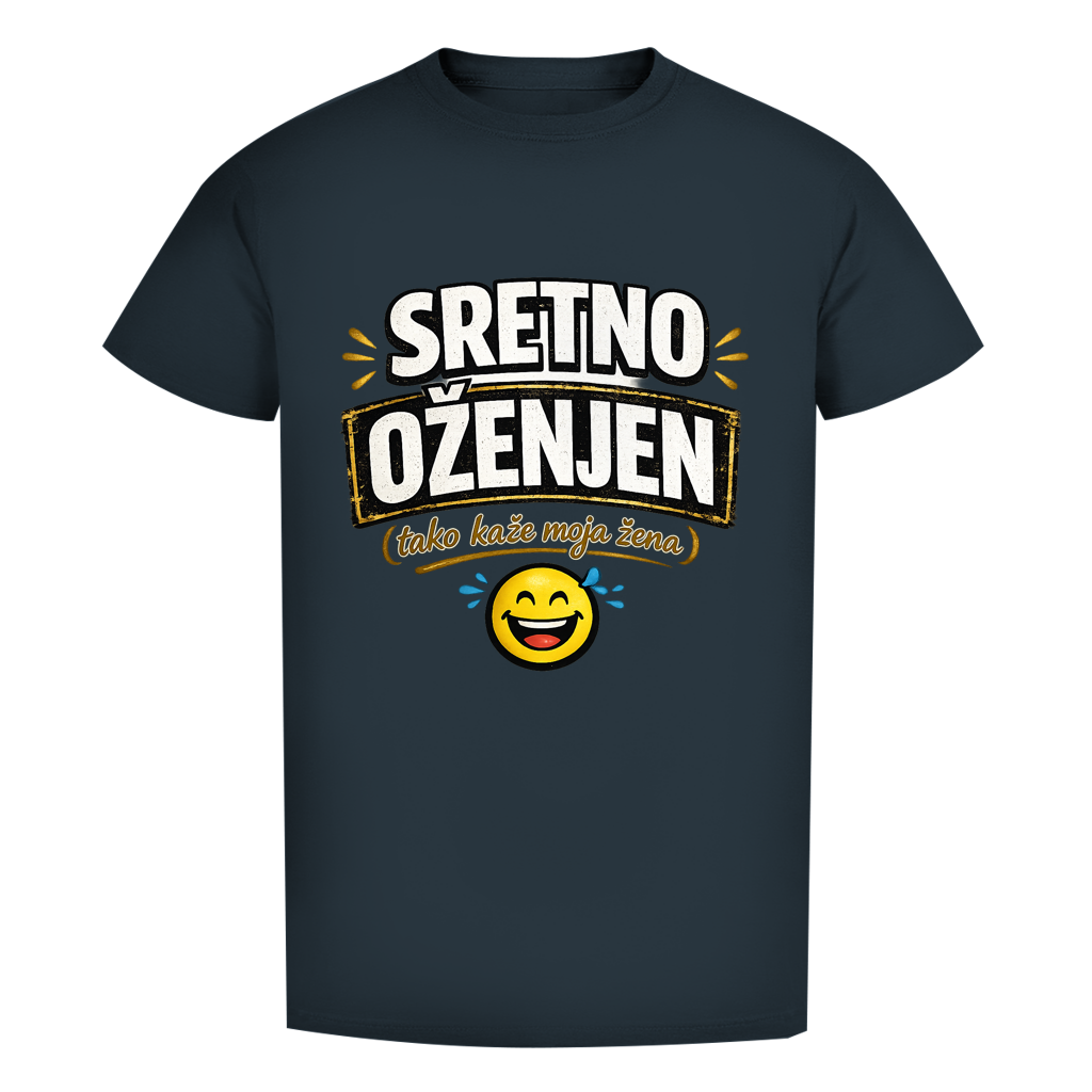 Sretno Oženjen Lustiges Herren Premium Bio T-Shirt