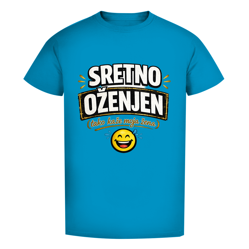 Sretno Oženjen Lustiges Herren Premium Bio T-Shirt