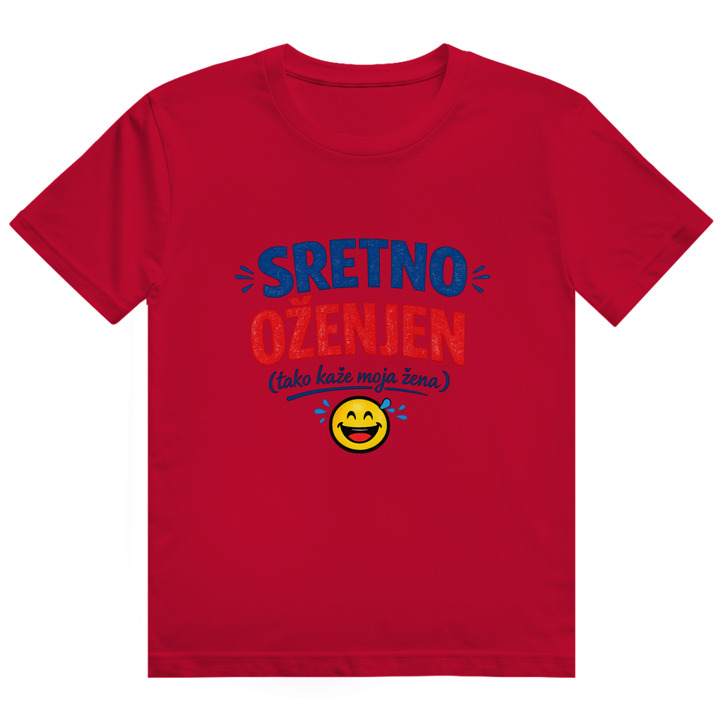 Herren Heavy Cotton T-Shirt Sretno Oženjen Balkan Edition