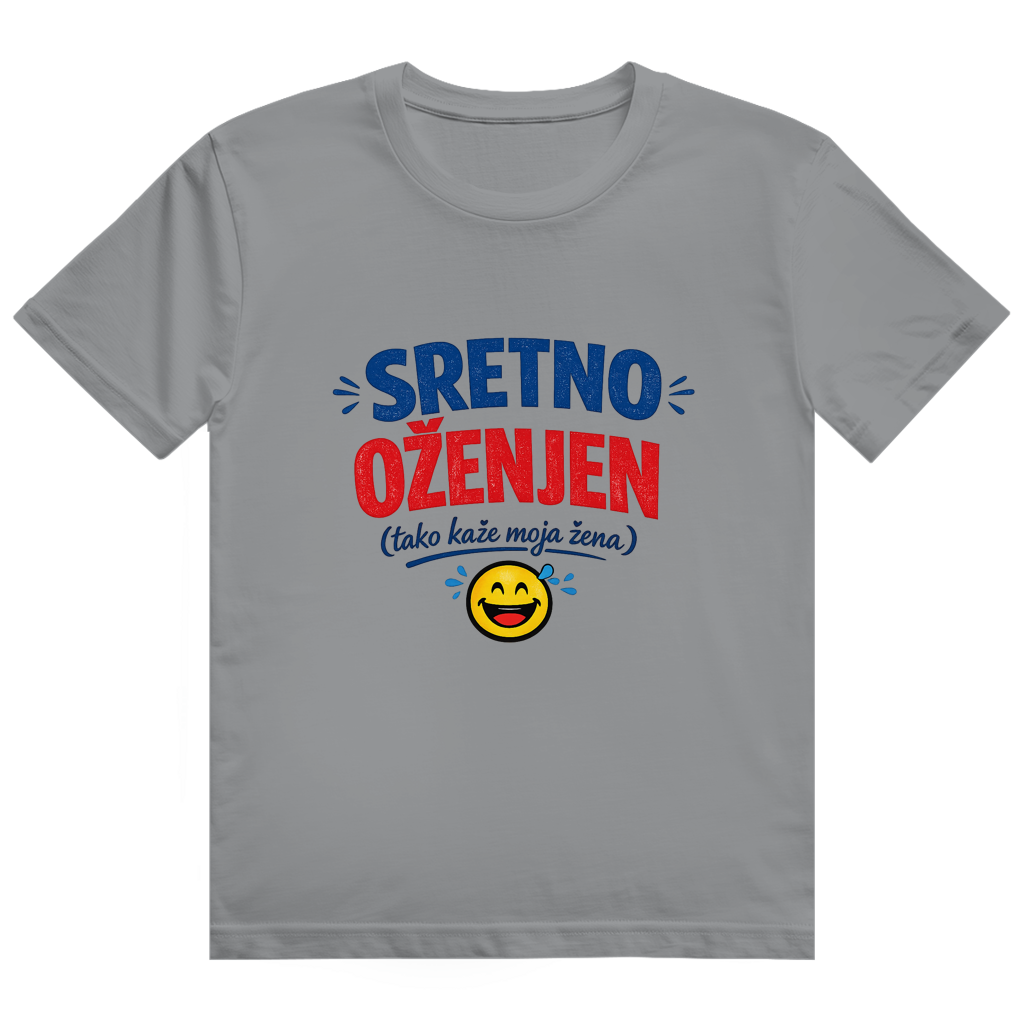 Herren Heavy Cotton T-Shirt Sretno Oženjen Balkan Edition
