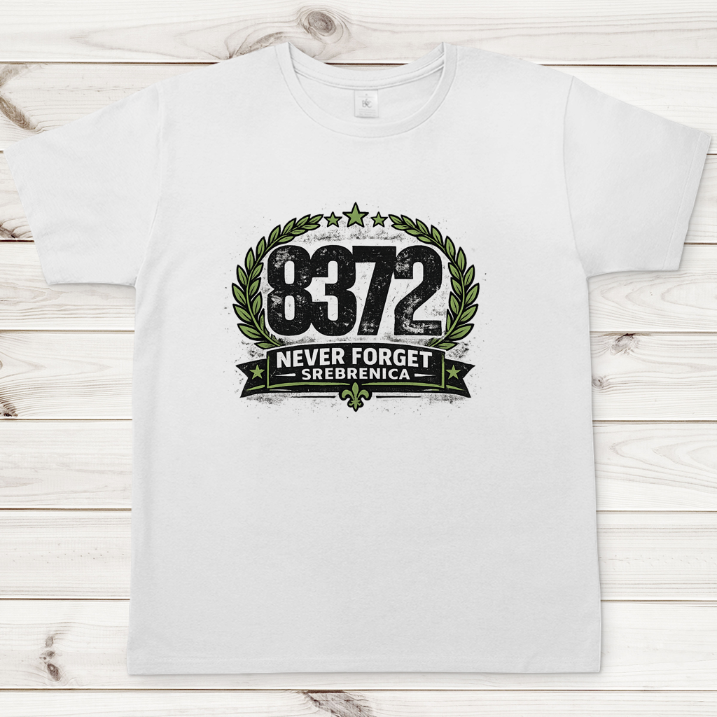 Herren T-Shirt Never Forget Srebrenica