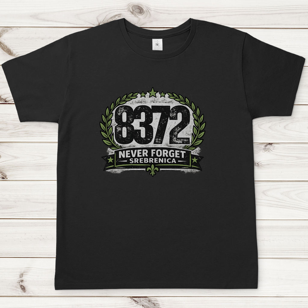 Herren T-Shirt Never Forget Srebrenica
