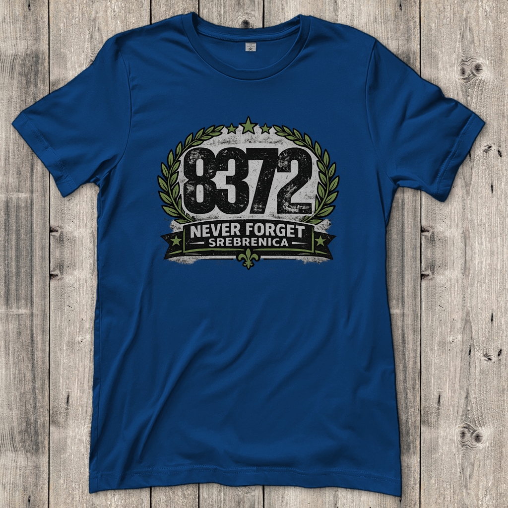 Damen T-Shirt Never Forget Srebrenica