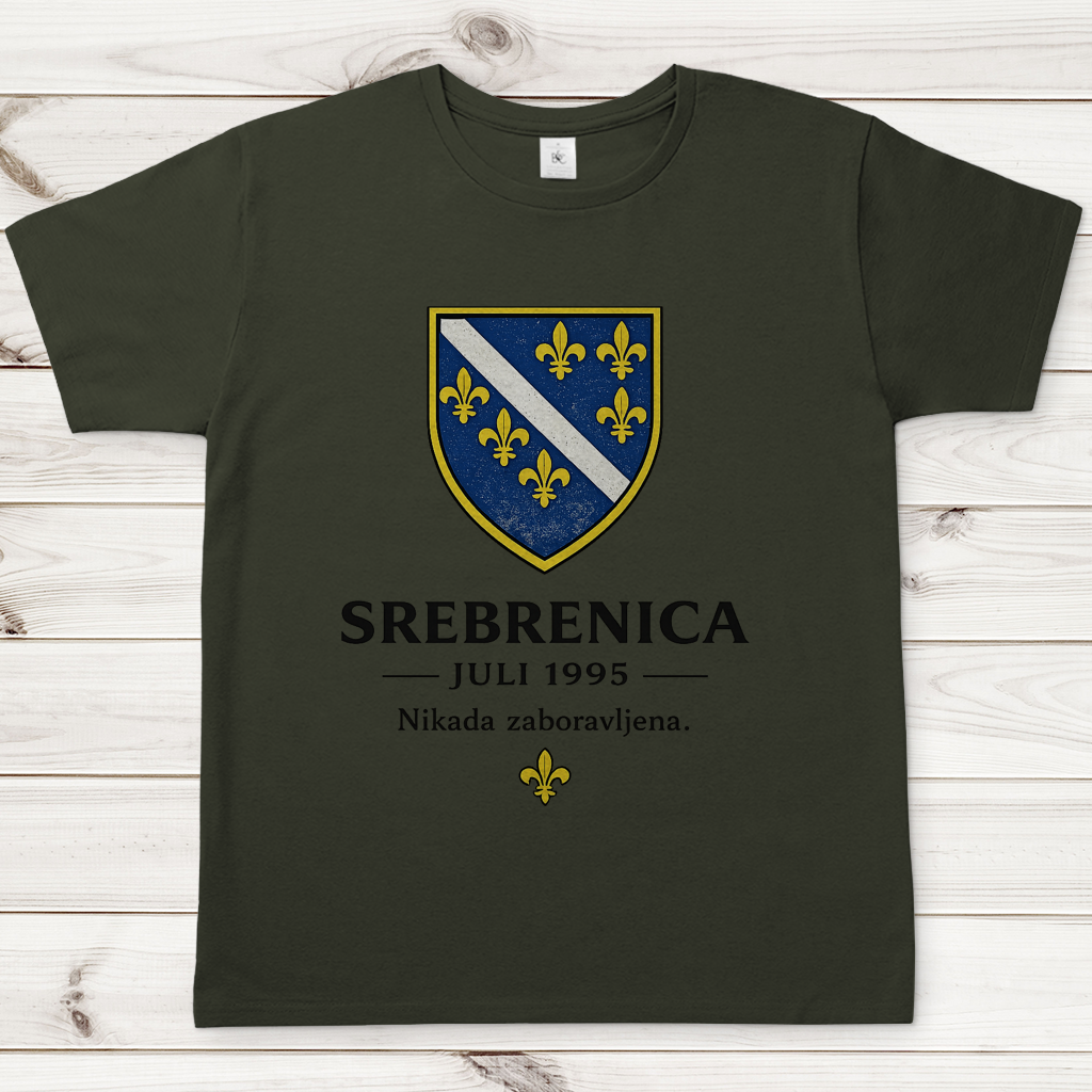 Herren T-Shirt Srebrenica Nikad Zaboravljena