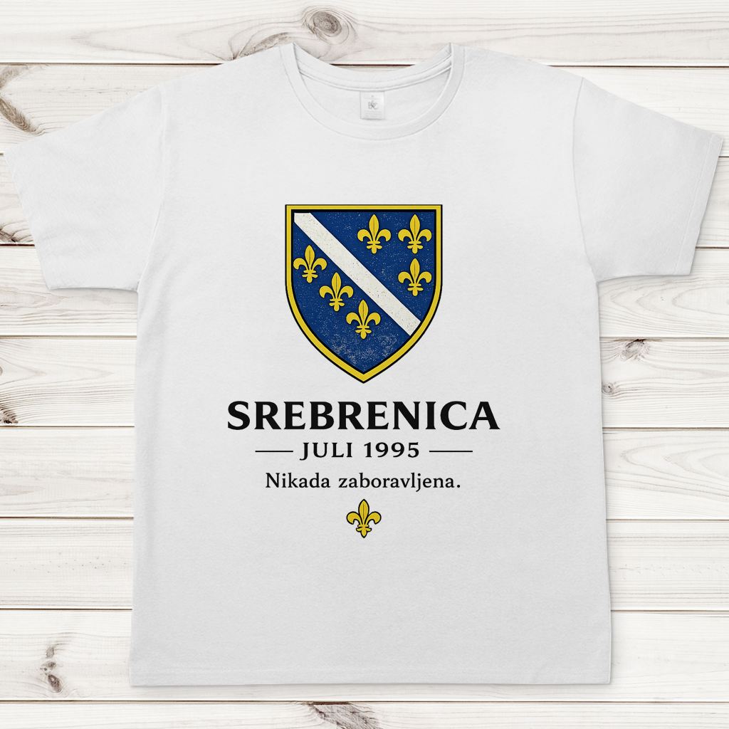 Herren T-Shirt Srebrenica Nikad Zaboravljena