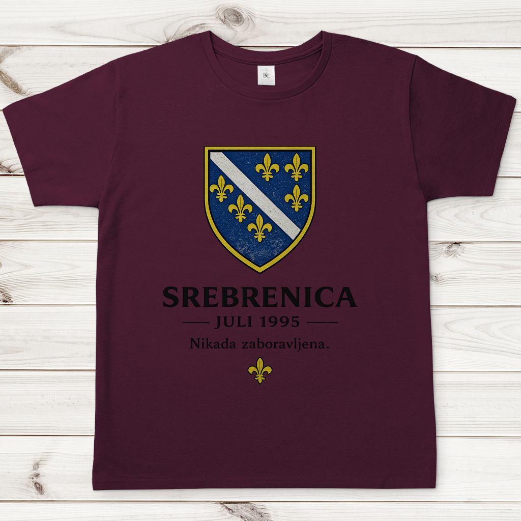 Herren T-Shirt Srebrenica Nikad Zaboravljena