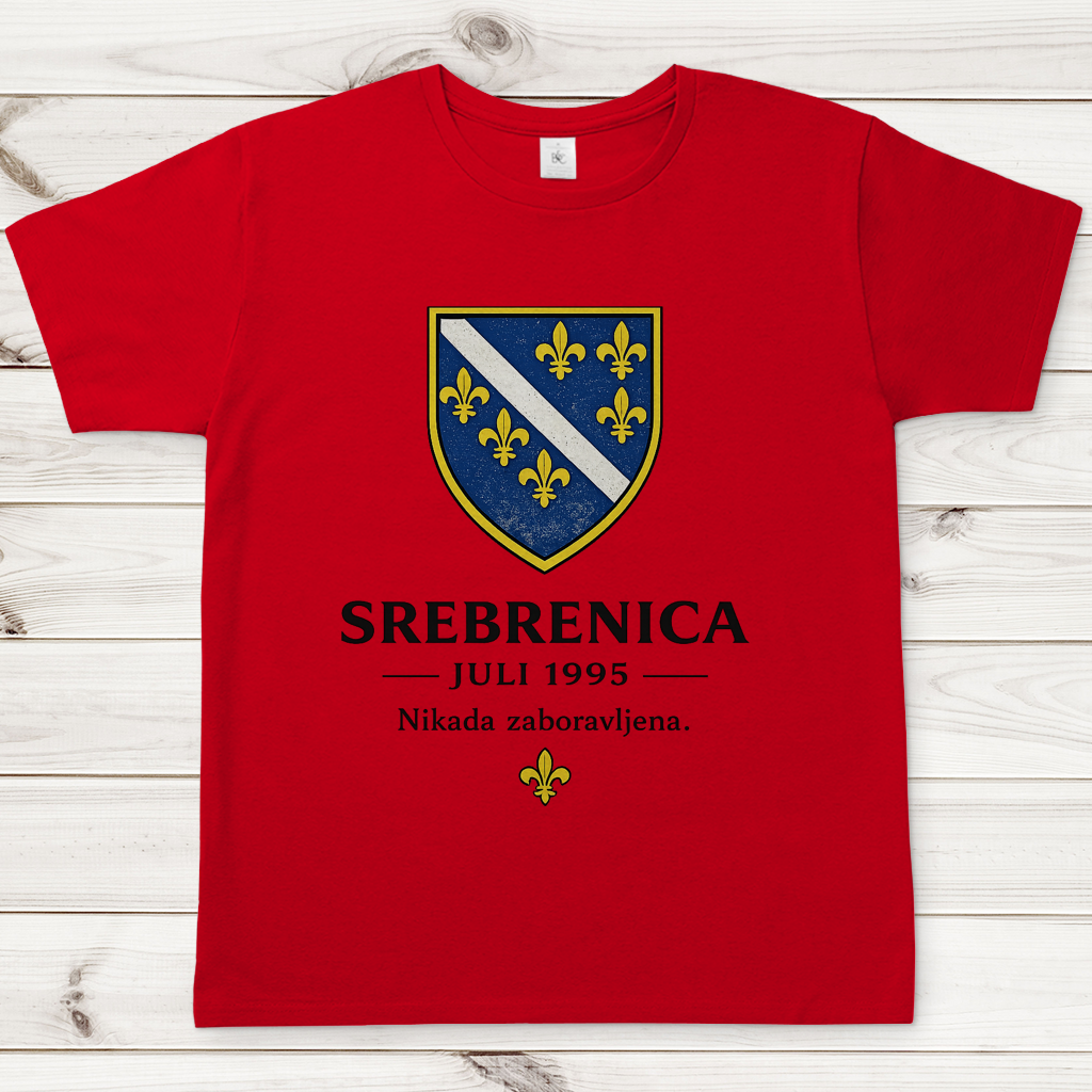 Herren T-Shirt Srebrenica Nikad Zaboravljena