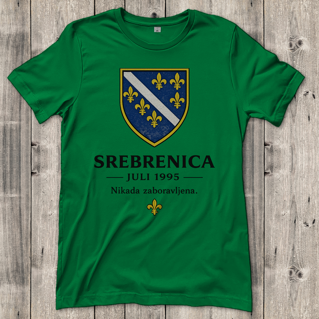 Damen T-Shirt Srebrenica Nikad Zaboravljena