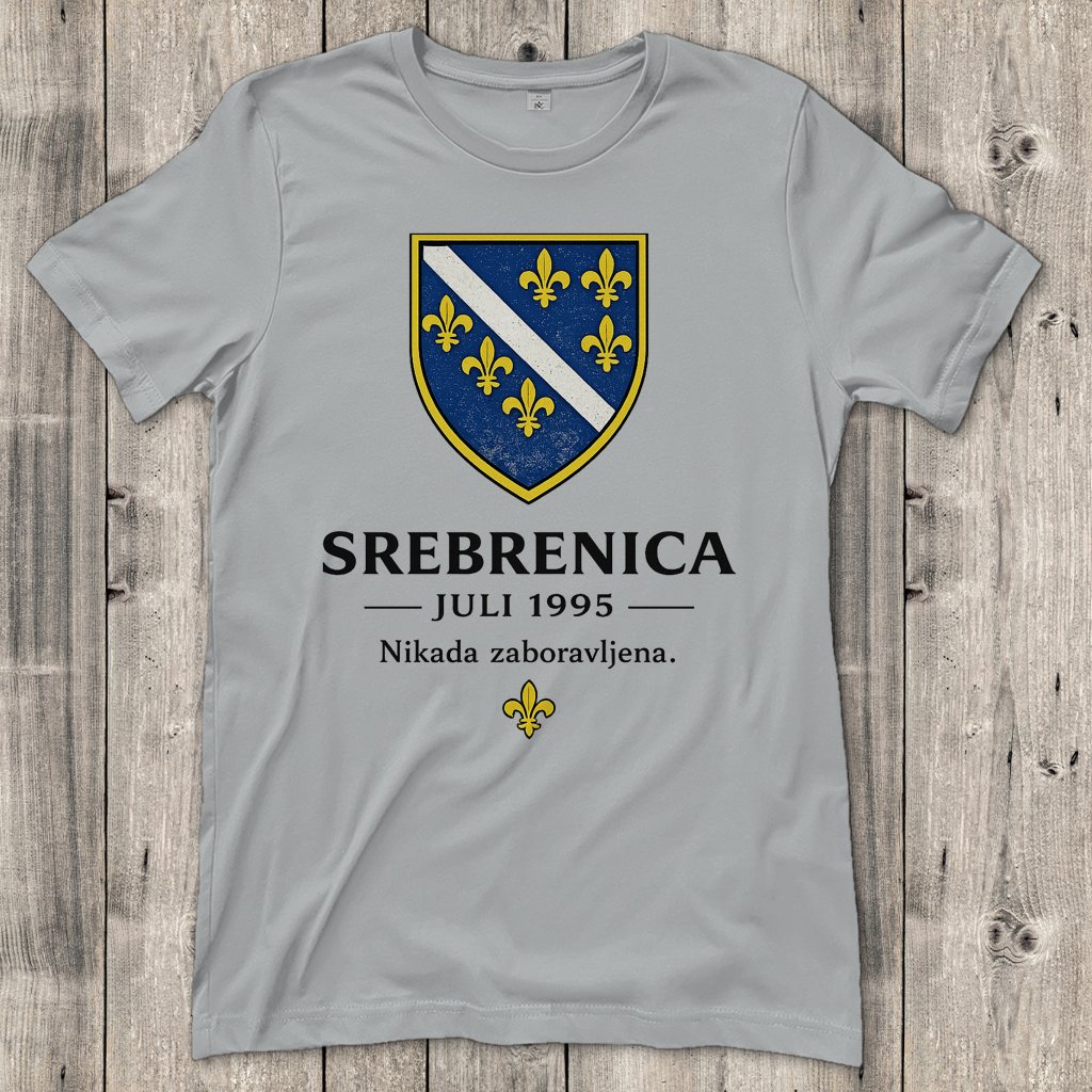 Damen T-Shirt Srebrenica Nikad Zaboravljena