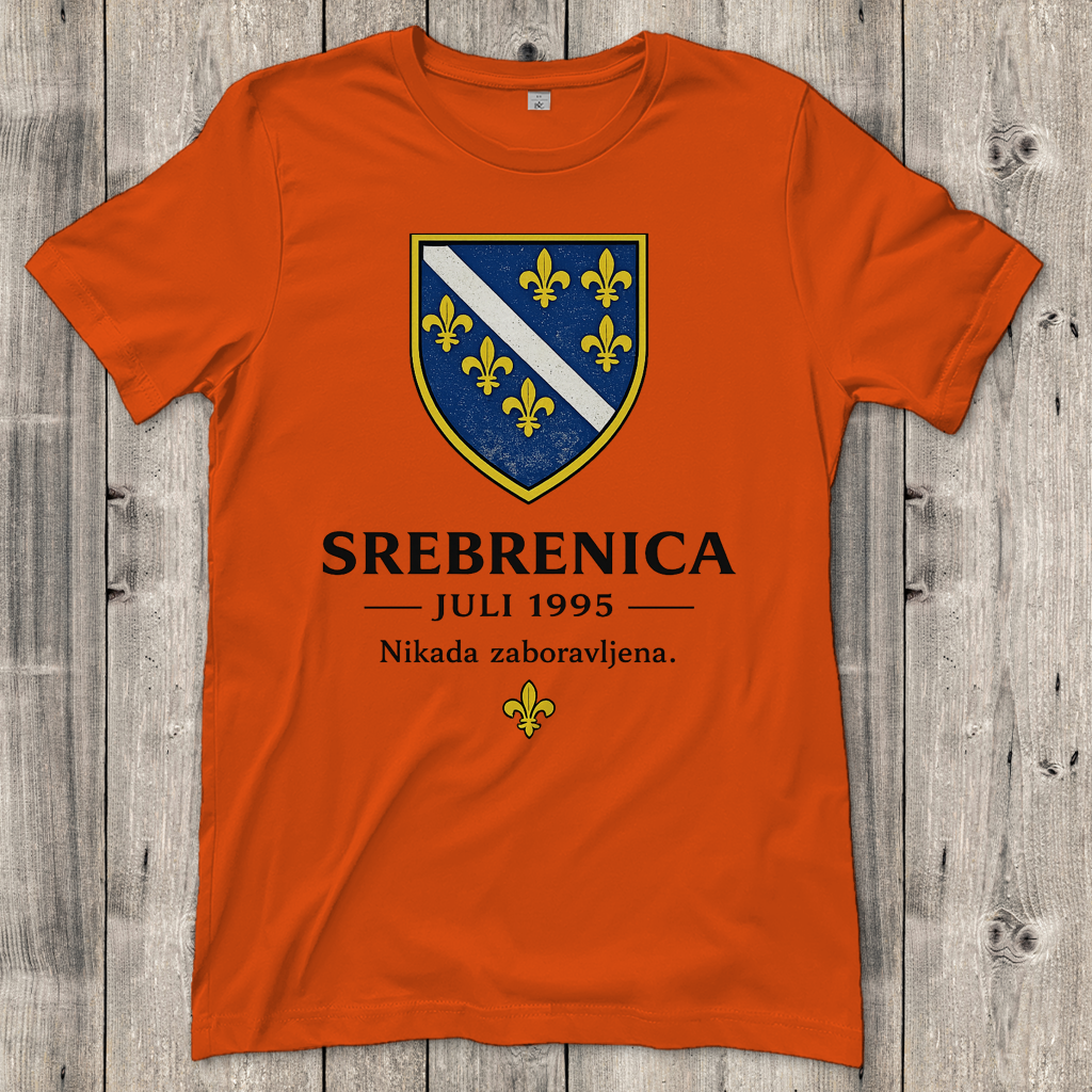 Damen T-Shirt Srebrenica Nikad Zaboravljena