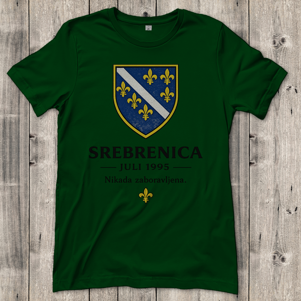 Damen T-Shirt Srebrenica Nikad Zaboravljena
