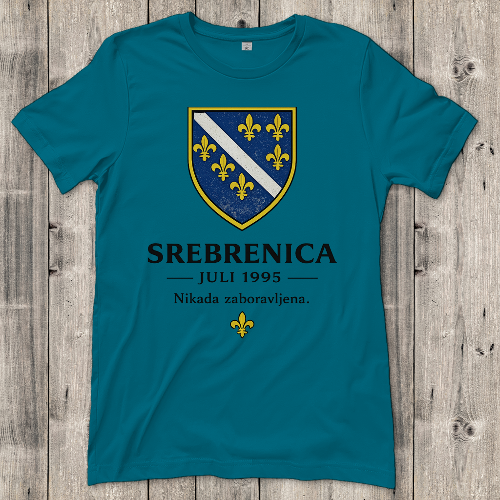 Damen T-Shirt Srebrenica Nikad Zaboravljena