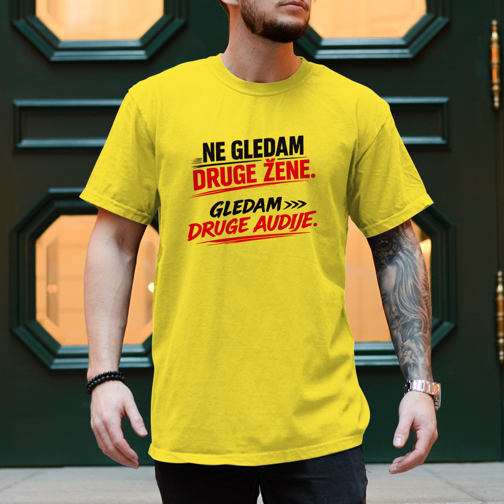 Herren T-Shirt Ne gledam druge zene