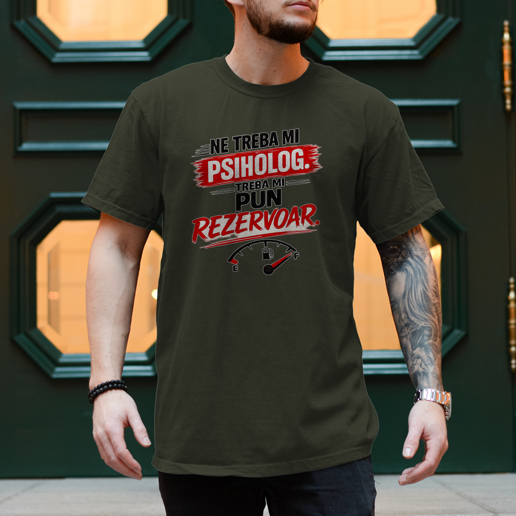 Herren T-Shirt Ne treba meni psiholog