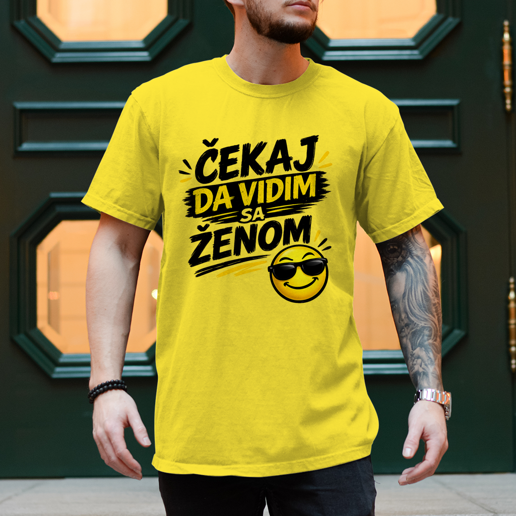 Herren T-Shirt Cekaj da vidim sa zenom