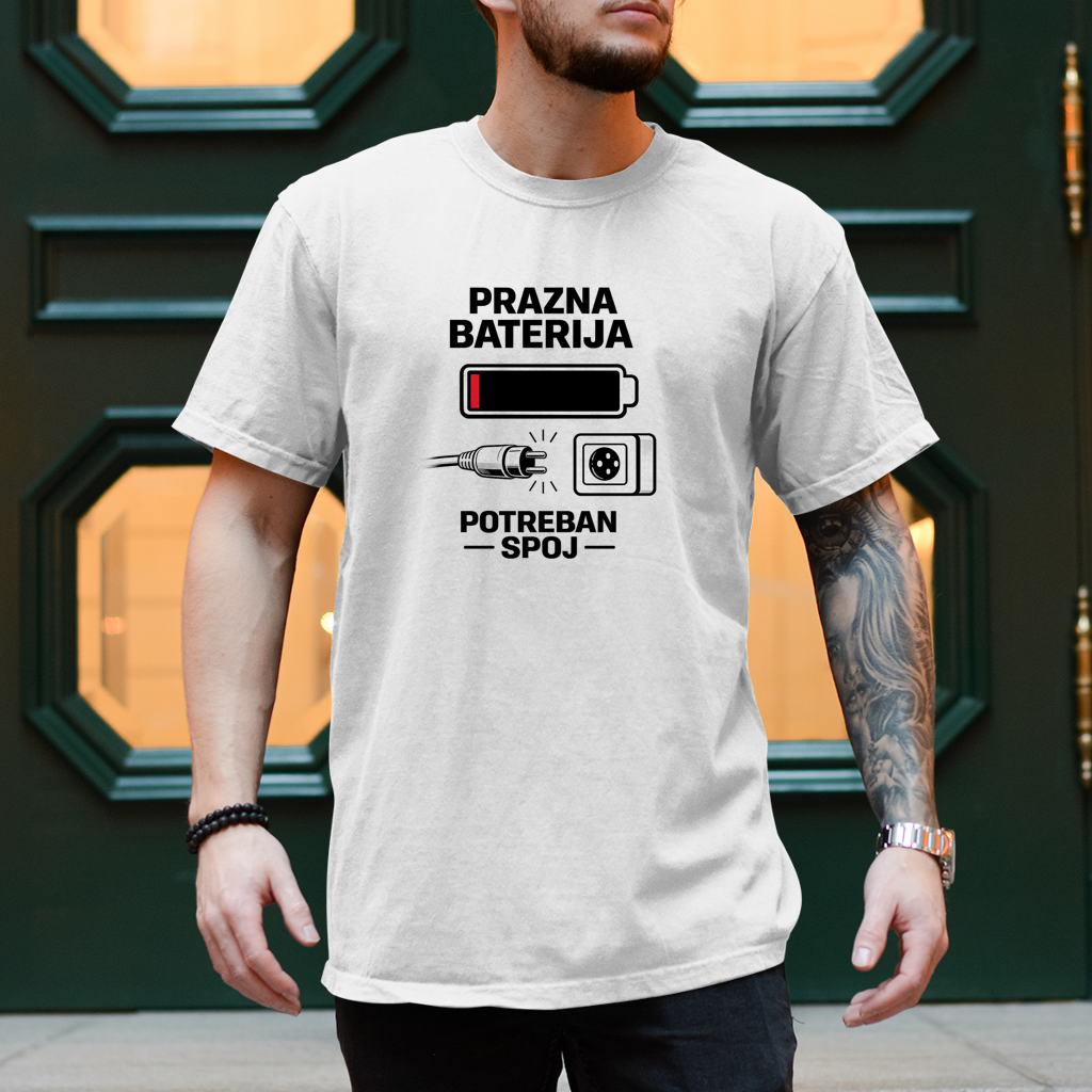 Herren T-Shirt Prazna baterija