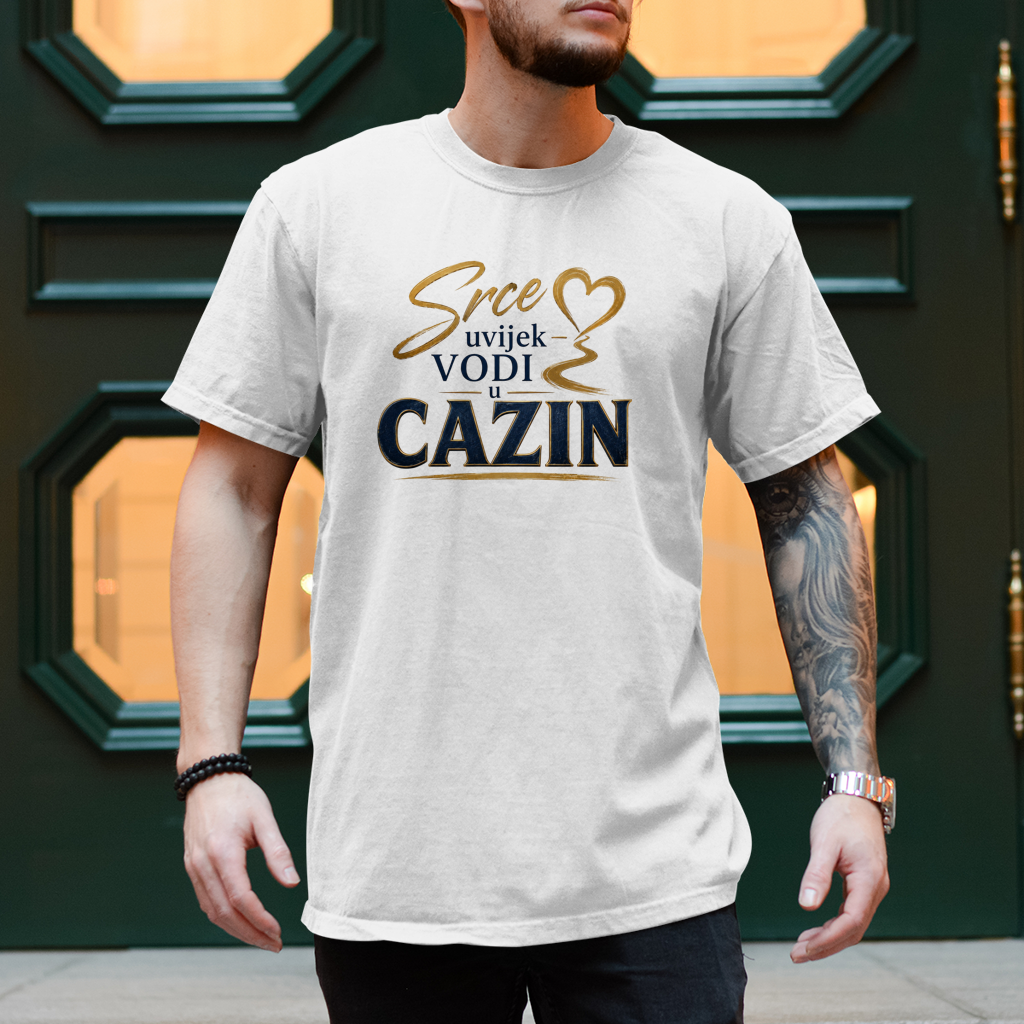 Herren T-Shirt Srce uvijek vodi u Cazin