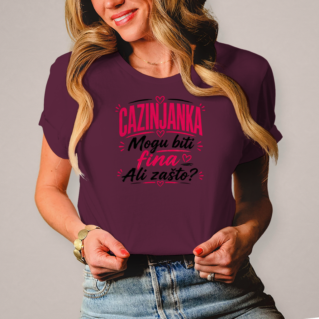 Damen T-Shirt Cazinjanka zasto da budem fina