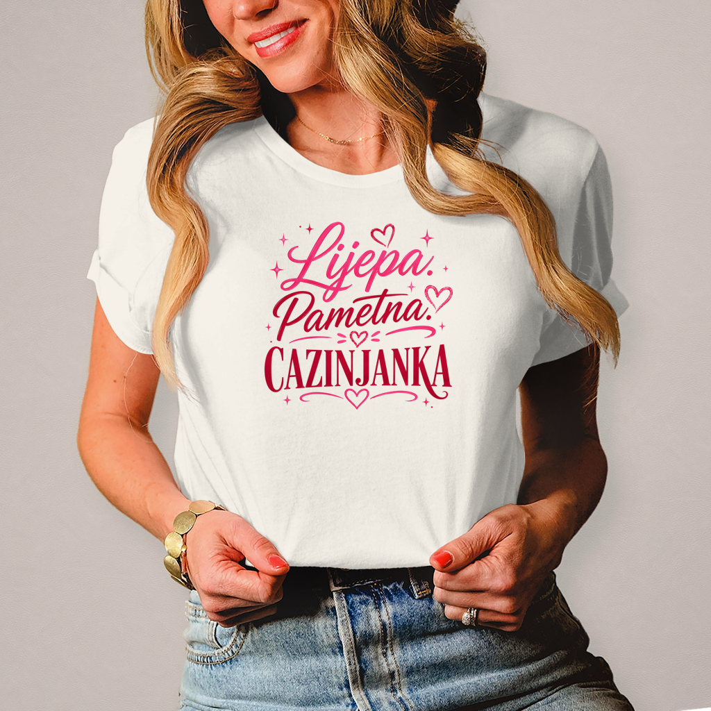 Damen T-Shirt Cazinjanka lijepa pametna