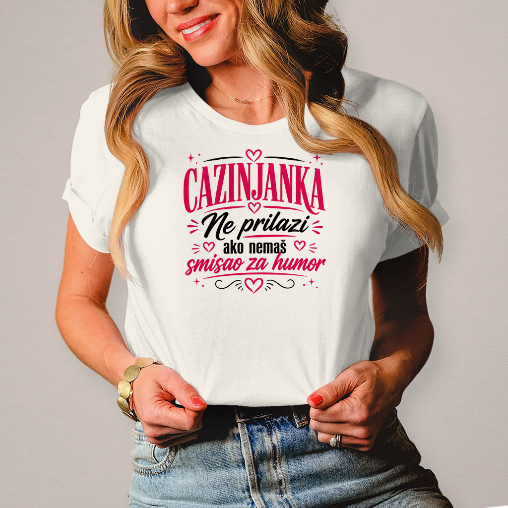 Damen T-Shirt Cazinjanka Ne prilazi bez humora