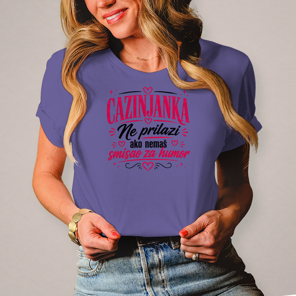 Damen T-Shirt Cazinjanka Ne prilazi bez humora