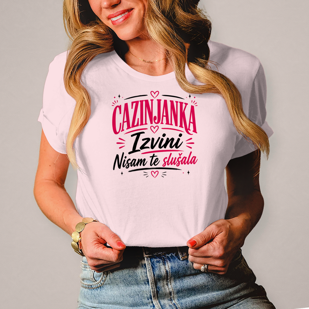 Damen T-Shirt Cazinjanka Ne slusam