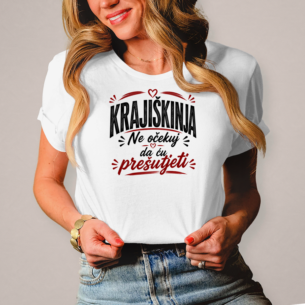 Damen T-Shirt Ne ocekuj da cu presutjeti