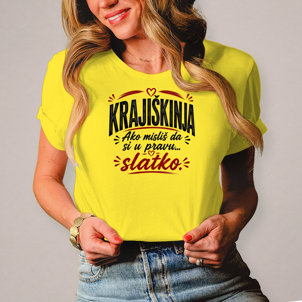 Damen T-Shirt Ako mislis da si upravu slatko