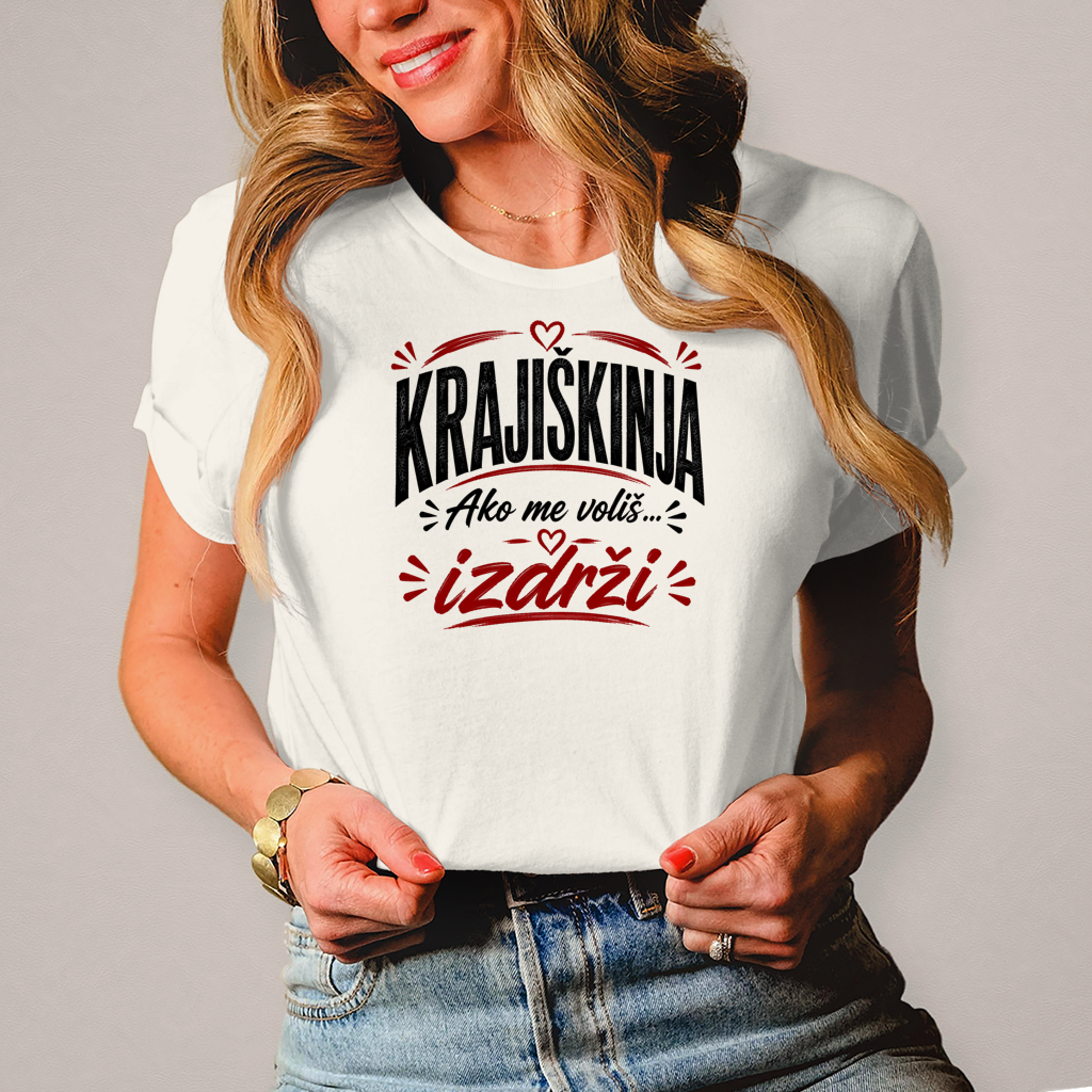 Damen T-Shirt Ako me volis izdrzi