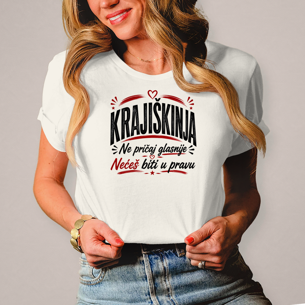 Damen T-Shirt Ne pricaj glasnije