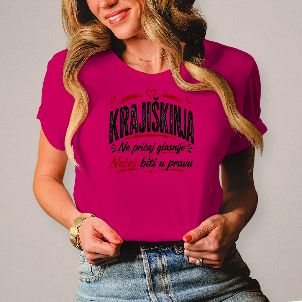 Damen T-Shirt Ne pricaj glasnije