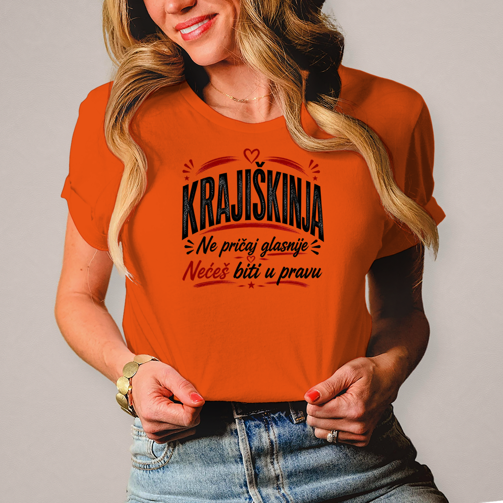Damen T-Shirt Ne pricaj glasnije