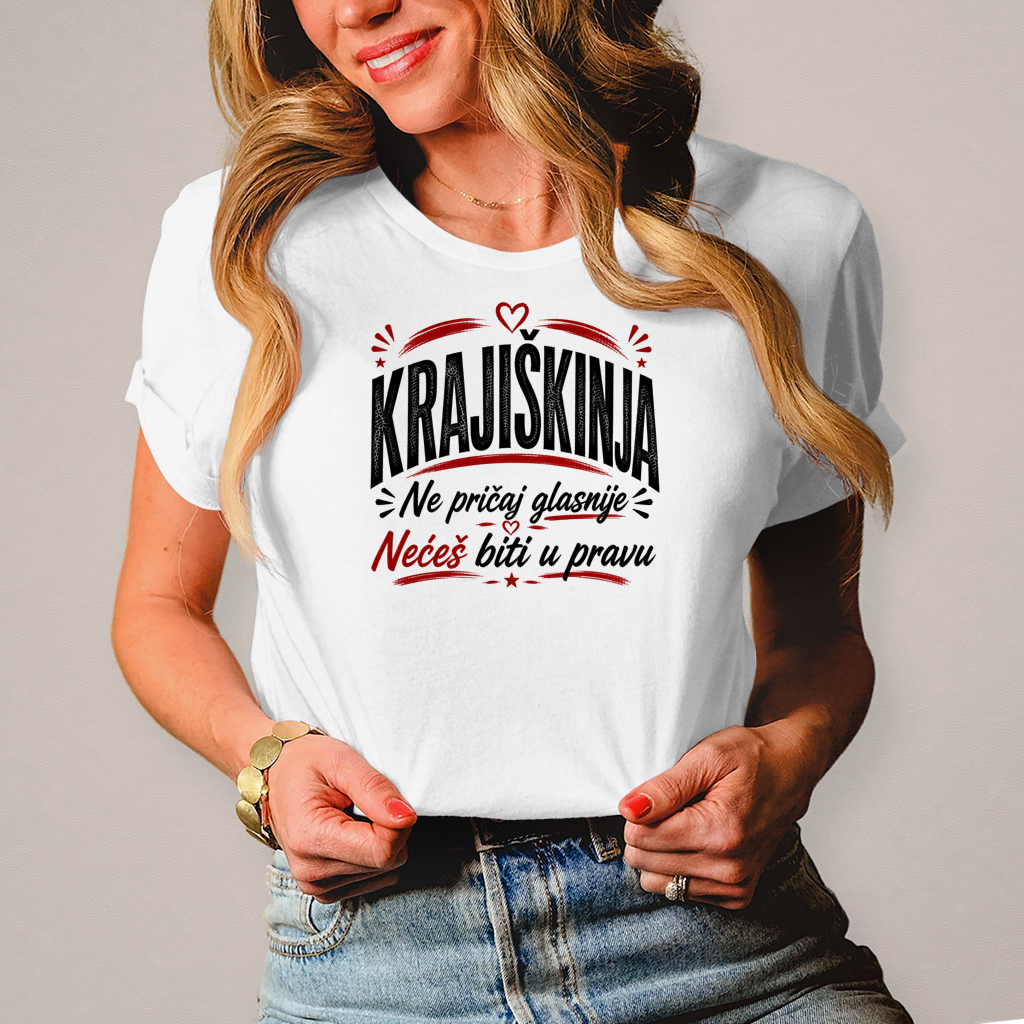 Damen T-Shirt Ne pricaj glasnije