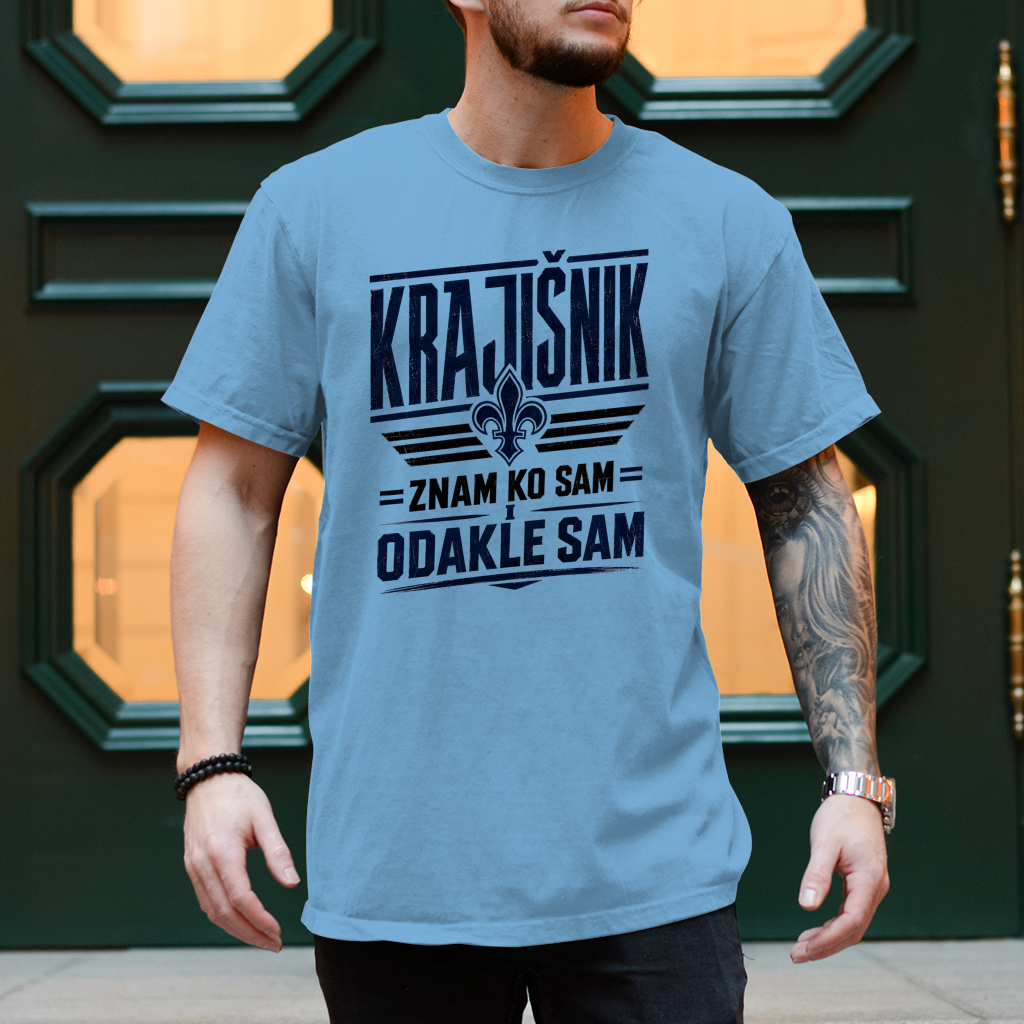 Herren T-Shirt Znam ko sam i odakle sam