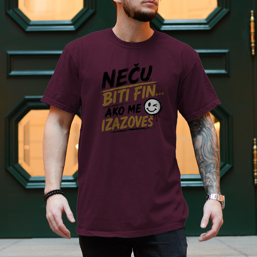 Herren T-Shirt Necu biti fin