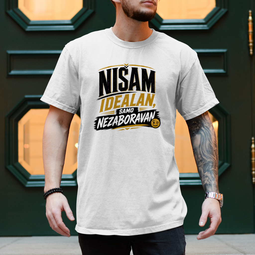 Herren T-Shirt Nisam idealan samo nezaboravan