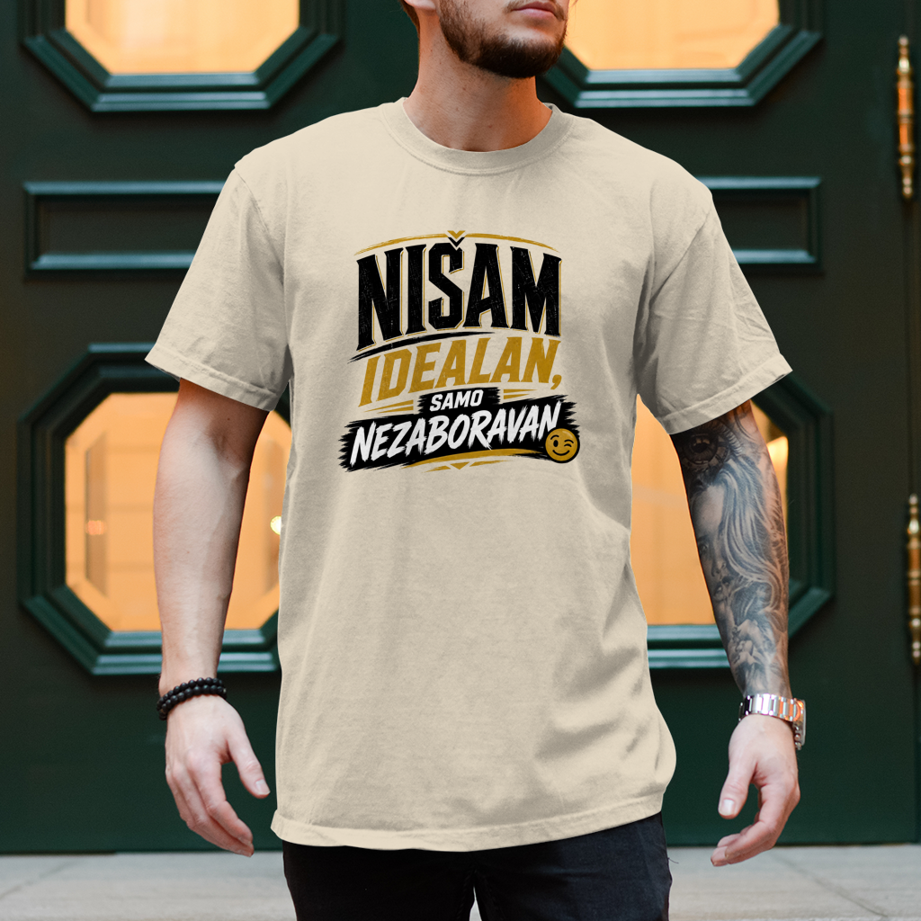 Herren T-Shirt Nisam idealan samo nezaboravan