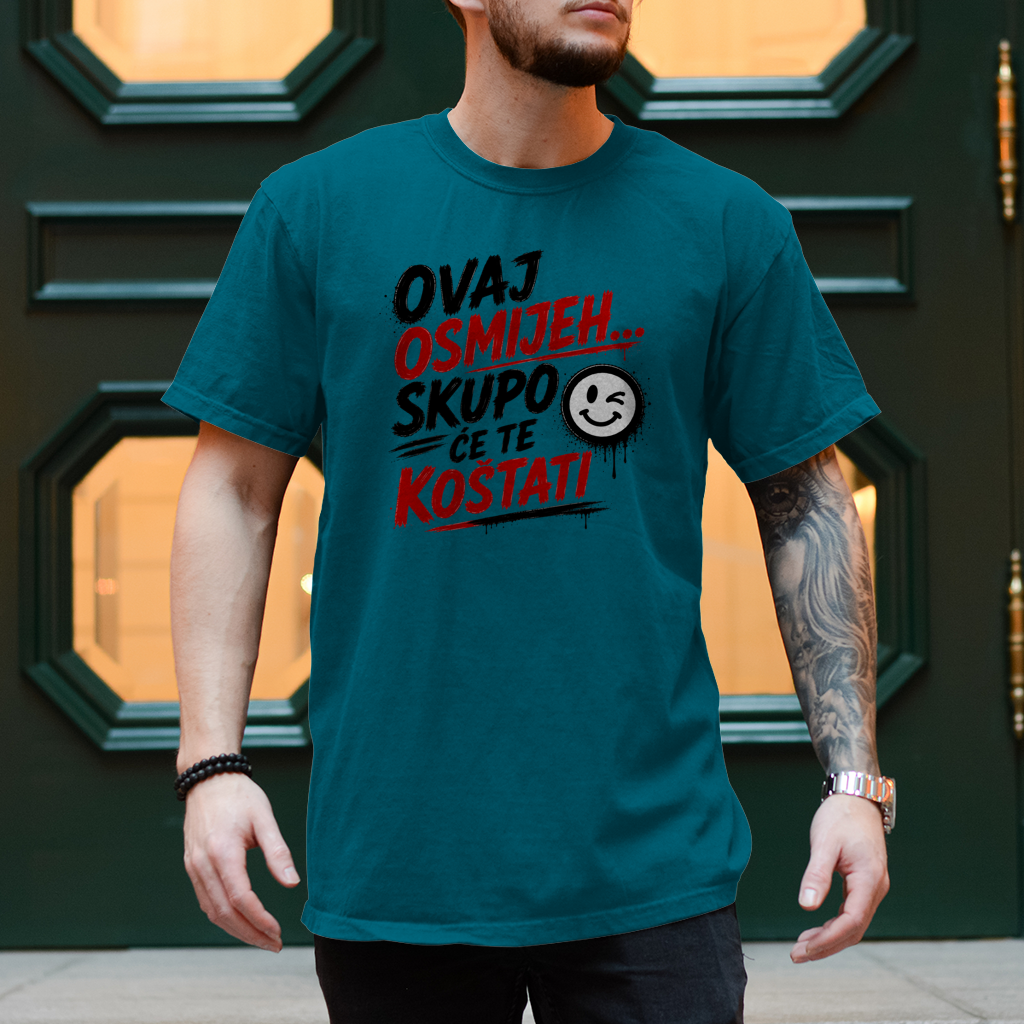 Herren T-Shirt Ovaj osmijeh skupo ce te kostati